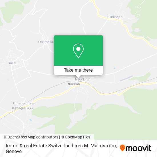Immo & real Estate Switzerland Ires M. Malmström map
