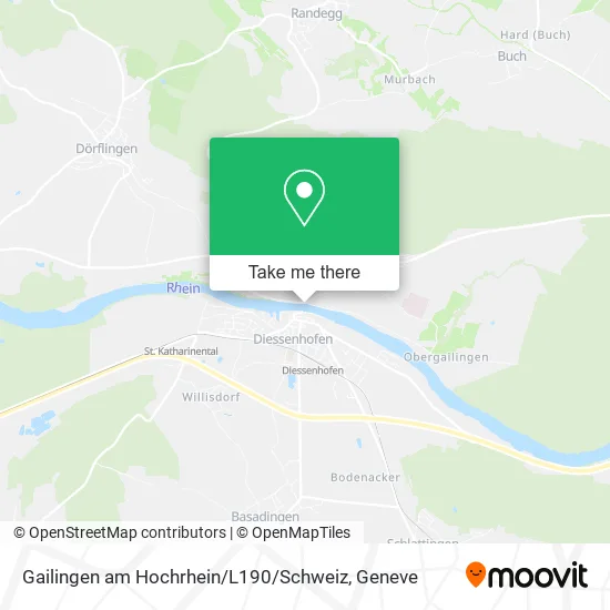 Gailingen am Hochrhein / L190 / Schweiz map