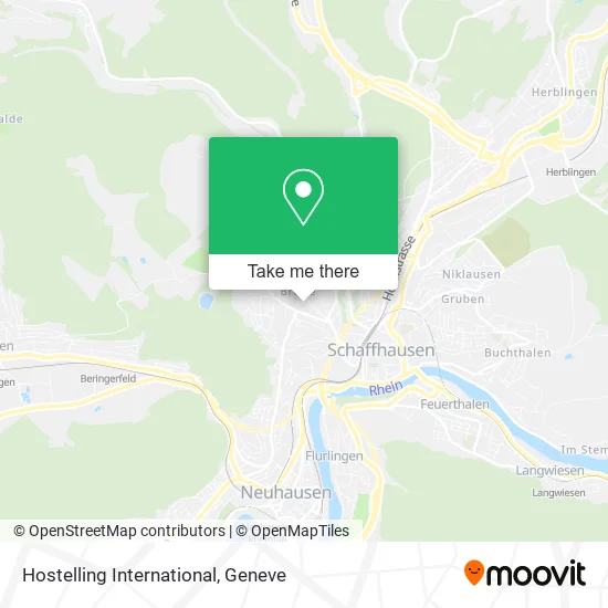 Hostelling International map