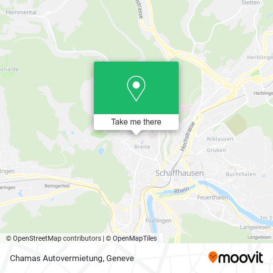 Chamas Autovermietung map