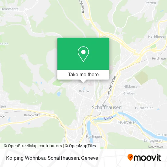 Kolping Wohnbau Schaffhausen map