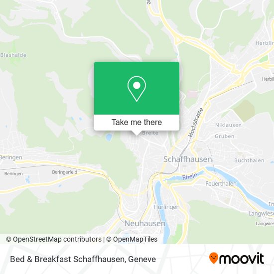 Bed & Breakfast Schaffhausen map