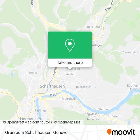 Grünraum Schaffhausen Karte