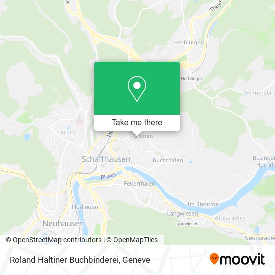 Roland Haltiner Buchbinderei map