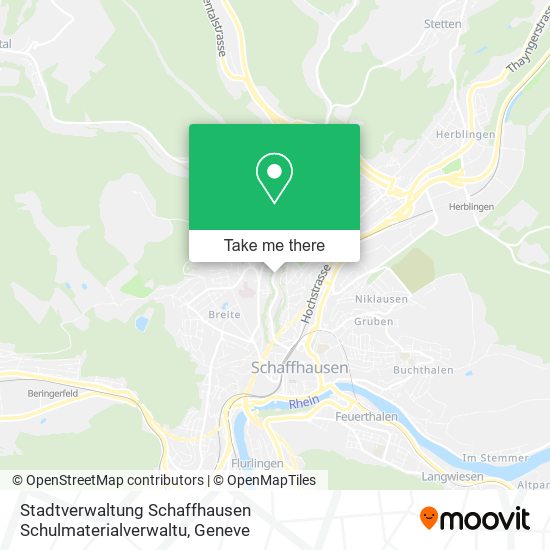 Stadtverwaltung Schaffhausen Schulmaterialverwaltu map