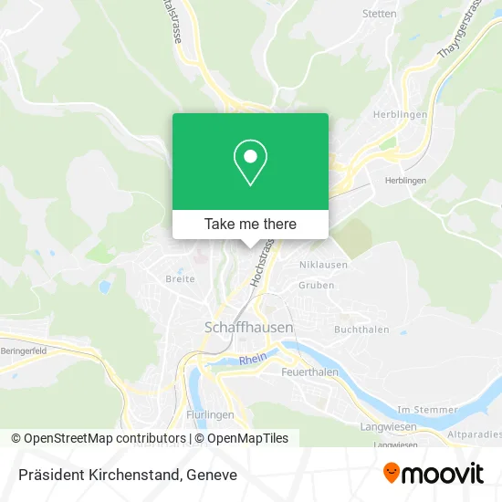 Präsident Kirchenstand map