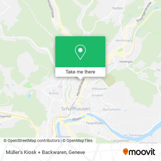 Müller's Kiosk + Backwaren map