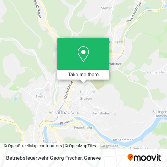 Betriebsfeuerwehr Georg Fischer map