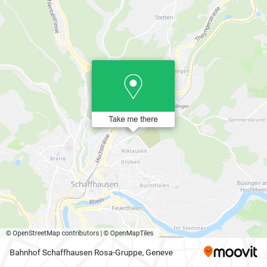 Bahnhof Schaffhausen Rosa-Gruppe map
