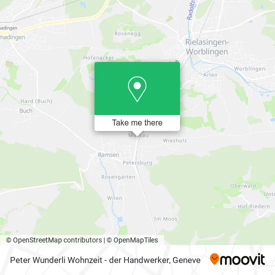 Peter Wunderli Wohnzeit - der Handwerker map