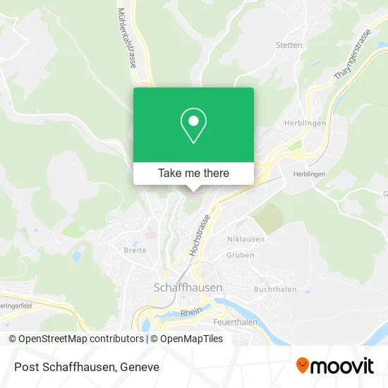 Post Schaffhausen map