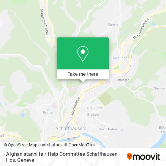 Afghanistanhilfe / Help Committee Schaffhausen Hcs map