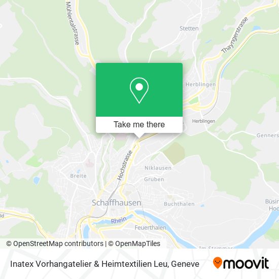 Inatex Vorhangatelier & Heimtextilien Leu map