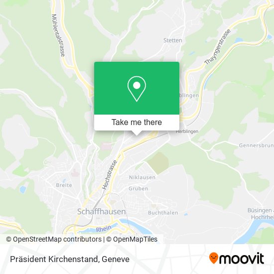 Präsident Kirchenstand map