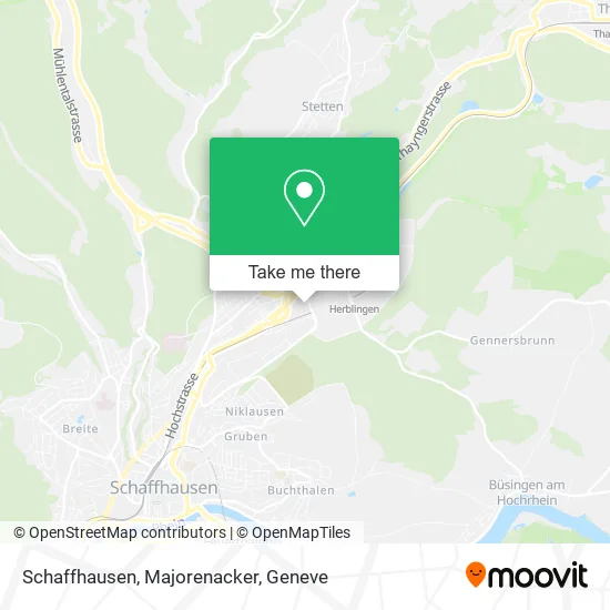 Schaffhausen, Majorenacker map