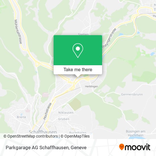 Parkgarage AG Schaffhausen map