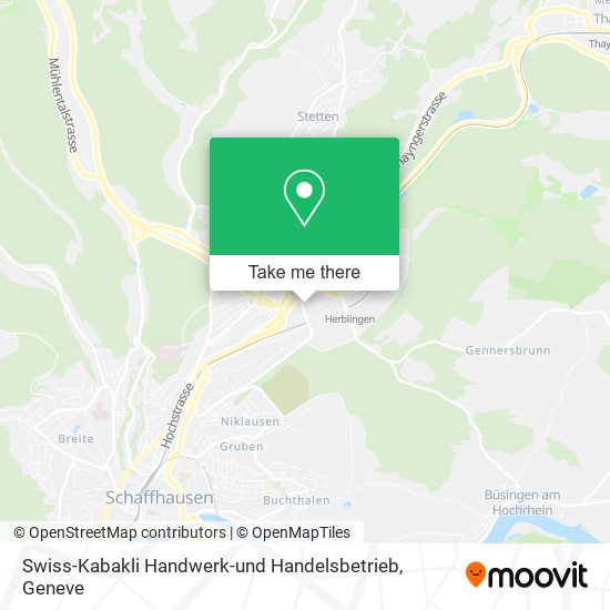 Swiss-Kabakli Handwerk-und Handelsbetrieb map