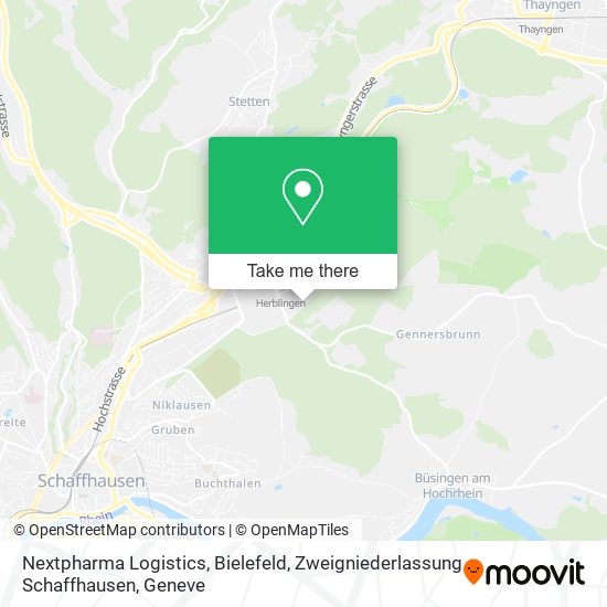 Nextpharma Logistics, Bielefeld, Zweigniederlassung Schaffhausen plan