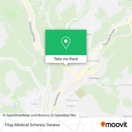 Filag Medical Schweiz map