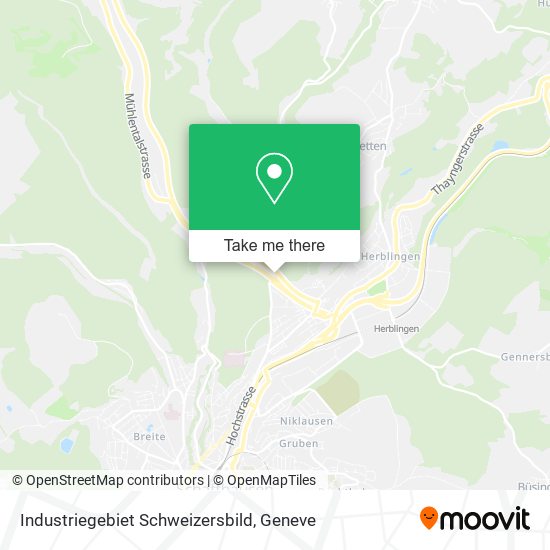 Industriegebiet Schweizersbild map