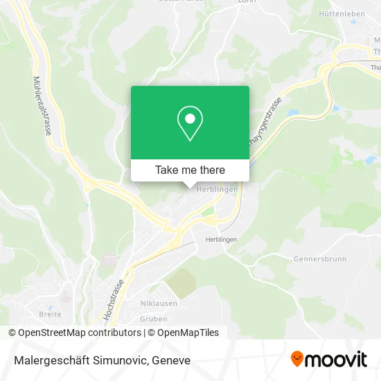 Malergeschäft Simunovic map