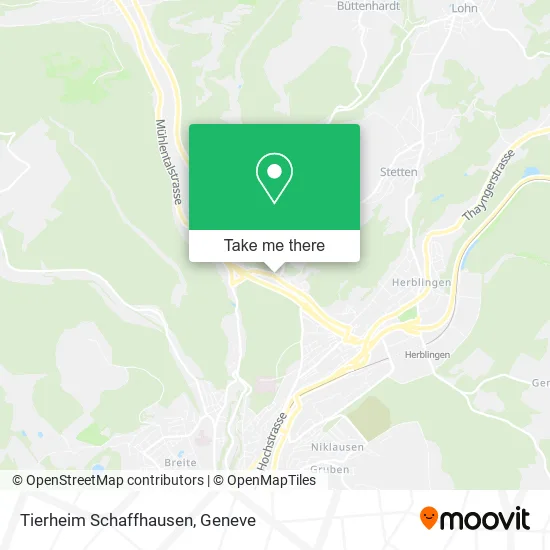 Tierheim Schaffhausen map