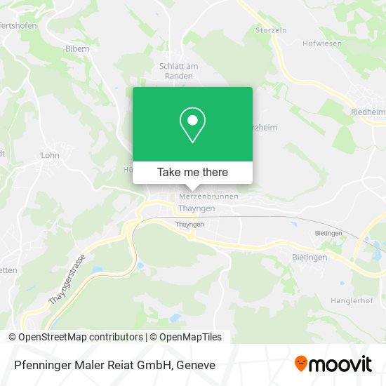 Pfenninger Maler Reiat GmbH map