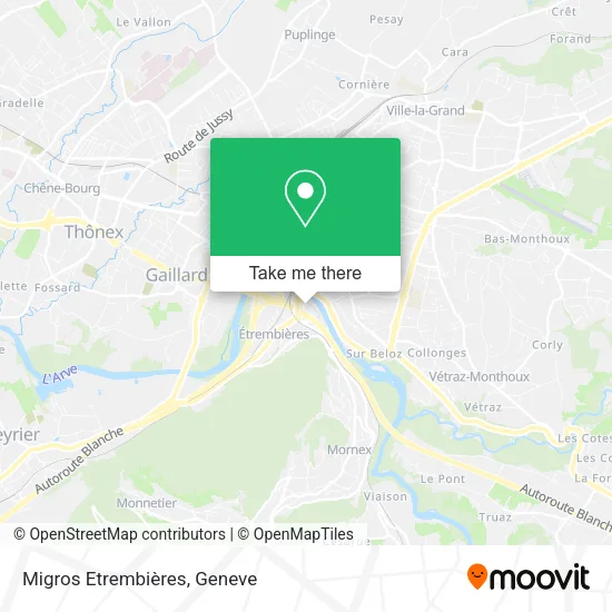 Migros Etrembières plan