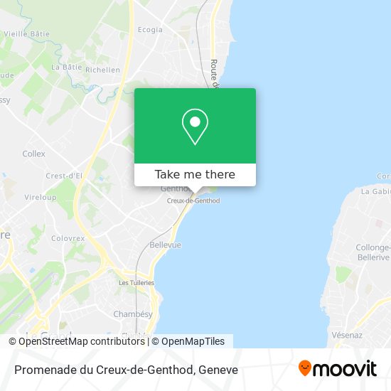Promenade du Creux-de-Genthod Karte