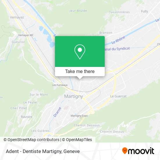 Adent - Dentiste Martigny map