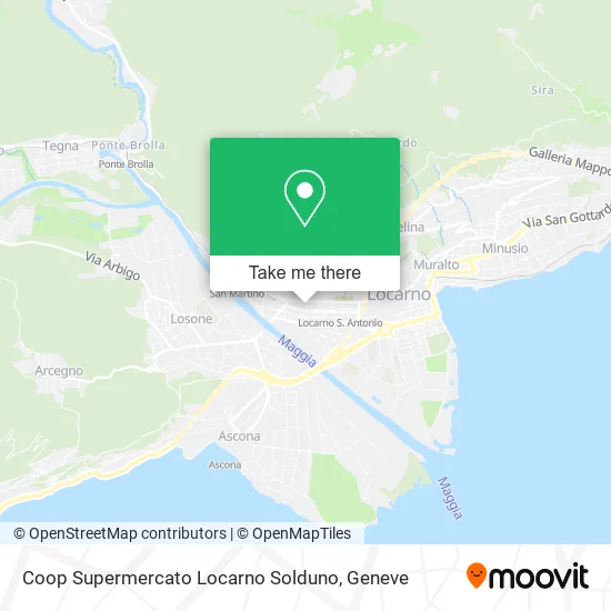 Coop Supermercato Locarno Solduno map