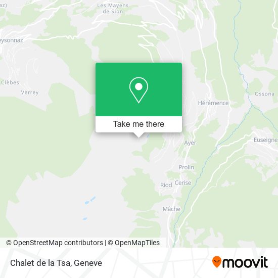 Chalet de la Tsa map