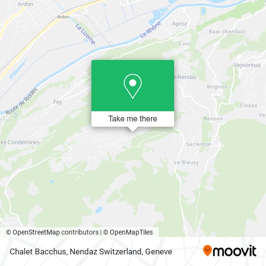 Chalet Bacchus, Nendaz Switzerland map