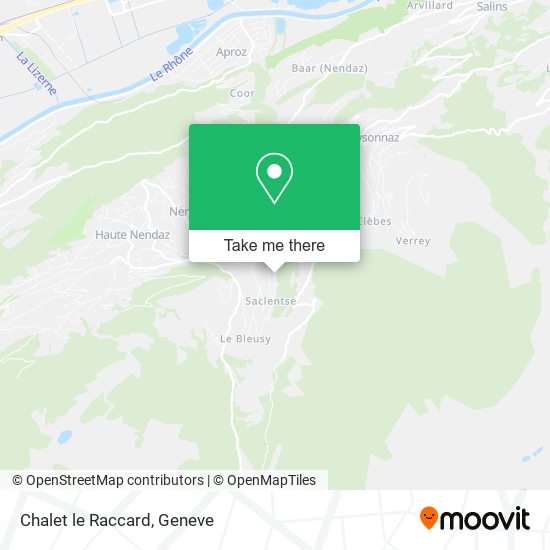 Chalet le Raccard map