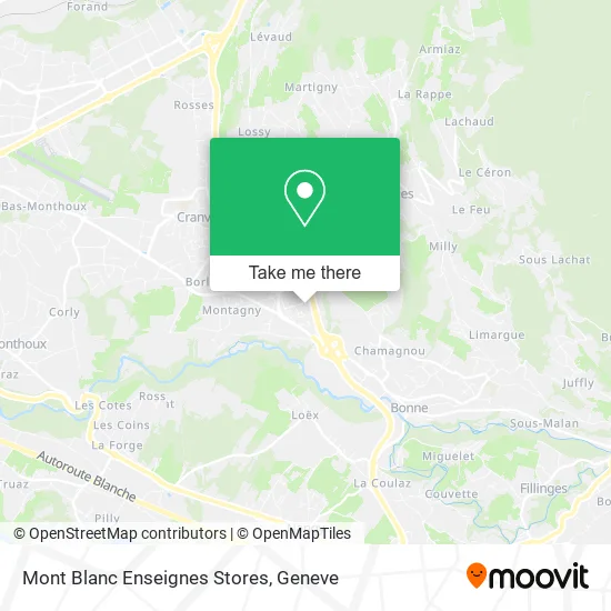 Mont Blanc Enseignes Stores map