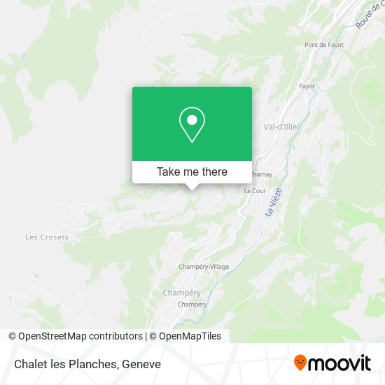 Chalet les Planches map