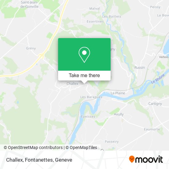 Challex, Fontanettes Karte