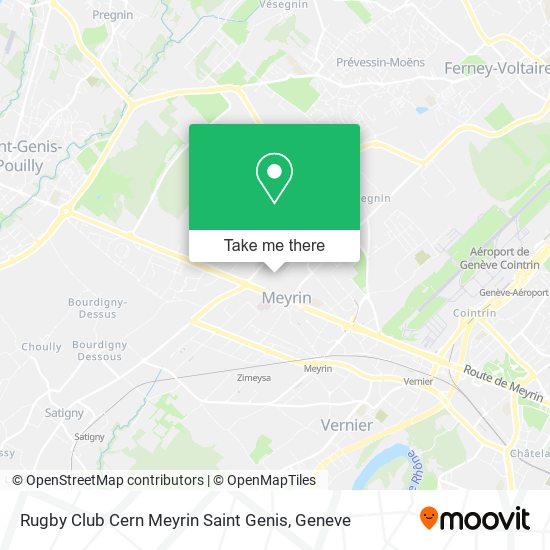 Rugby Club Cern Meyrin Saint Genis plan
