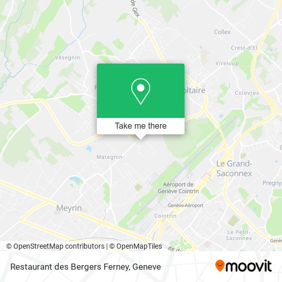 Restaurant des Bergers Ferney map