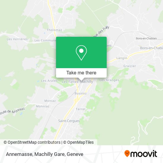 Annemasse, Machilly Gare map