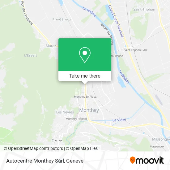Autocentre Monthey Sàrl map