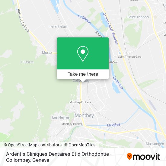 Ardentis Cliniques Dentaires Et d'Orthodontie - Collombey plan