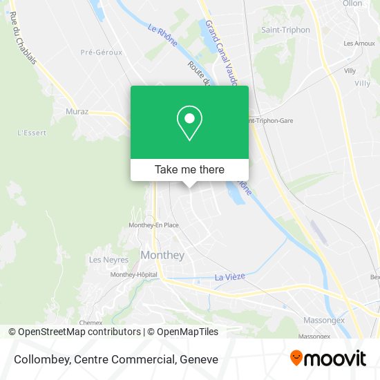 Collombey, Centre Commercial map
