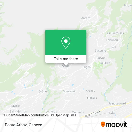 Poste Arbaz map