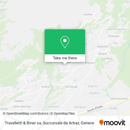 Travelletti & Biner sa, Succursale de Arbaz map