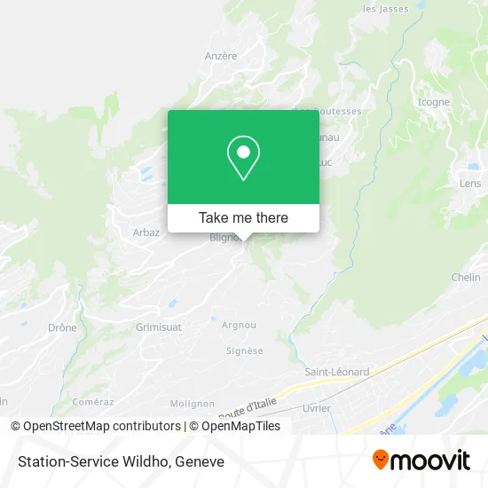 Station-Service Wildho map