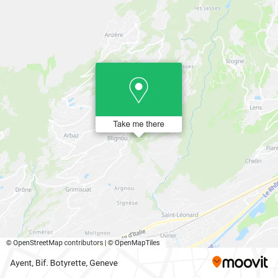 Ayent, Bif. Botyrette map