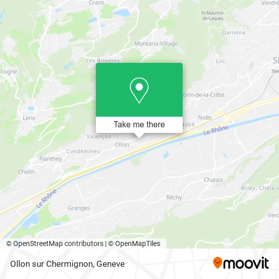 Ollon sur Chermignon map