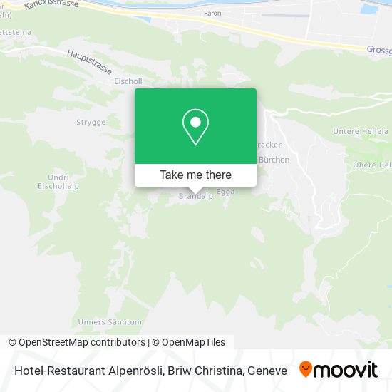 Hotel-Restaurant Alpenrösli, Briw Christina map