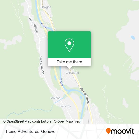 Ticino Adventures map